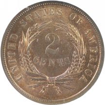 1864 Large Motto. NGC MS-65 RB.