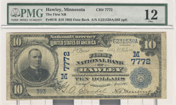 1902 Blue Seal Hawley, MN PMG VF.