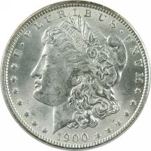 Twelve Morgan Silver Dollars.