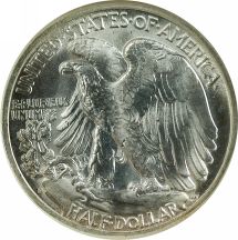 Six Certified Walking Liberty Half Dollars.  MS-64