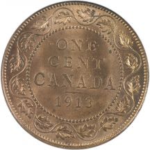 1913 Canadian Large Cent.  NGC MS-65 RB.