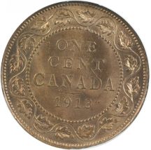 1913 Canadian Large Cent.  NGC MS-64 RB.