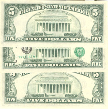 Three 1977 $5.00 St. Louis.  CHCU.