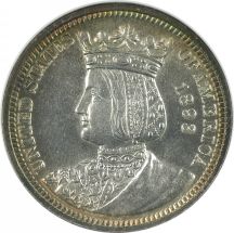 1893 Isabella Quarter. MS-62+++.