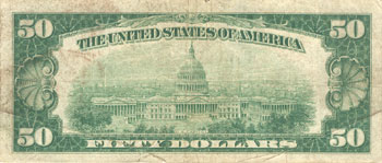 1928 $50.00 St. Louis Star.  F.