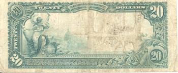 1902 $20.00. Guthrie, OK Blue Seal. F.