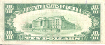 1929 $10.00. Mobridge, SD Ty. 1. F.