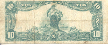 1902 $10.00. Gonzales, TX Blue Seal. F.