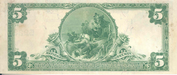 1902 $5.00. Amboy, IL Blue Seal. AU.