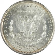 Five Morgan Silver Dollars.