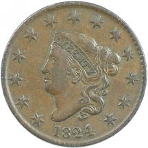 1824 Close Date, N-2, R-2. VF-30.