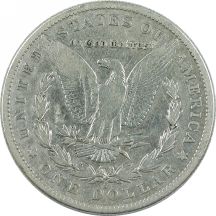 Two Morgan Silver Dollars.