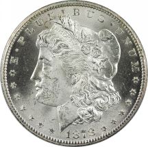 Two Morgan Silver Dollars.