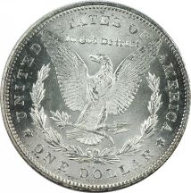 Two Morgan Silver Dollars.