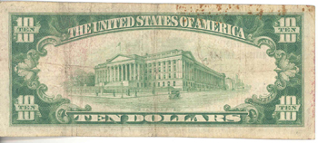 1929 $10.00. Vandalia, IL Ty. 2. F.