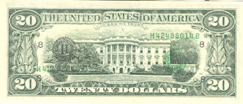 1993 $20 Federal Reserve Note St. Louis Error.  CHCU.