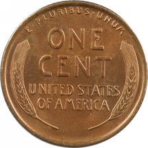 Eight Lincoln Wheat Cents.  Unc.