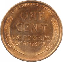 Eight Lincoln Wheat Cents.  Unc.