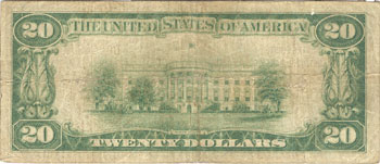 1929 $20.00. Monticello, IL Ty. 1. F.