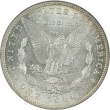 Two Morgan Silver Dollars.  NGC.