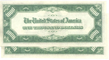 Two Sequential 1934-A $1,000.00.  CU.