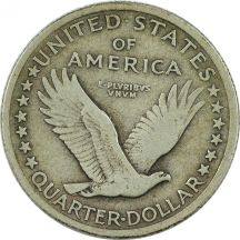 Six 1917-Dated Standing Liberty Quarters.