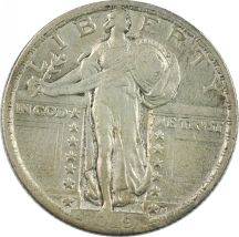 1919 P, D, and S, Standing Liberty Quarters.