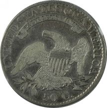 Twenty Capped Bust Lettered Edge Half Dollars.