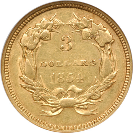 1854 NGC AU-58.