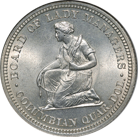 1893 Isabella Quarter. NGC MS-65.