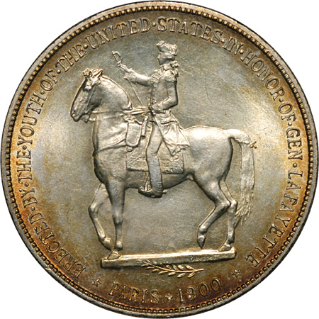 1900 Lafayette Dollar. NGC MS-63.