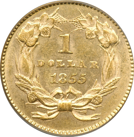 1855 PCGS AU-50.