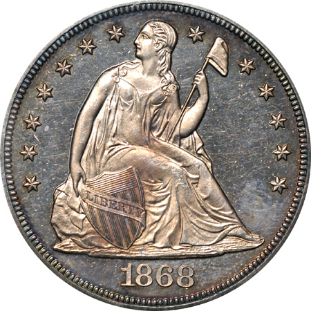 1868 PCGS PF-62.