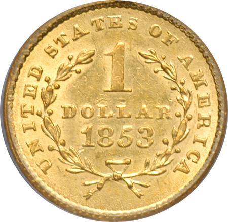 1853 PCGS AU-53.