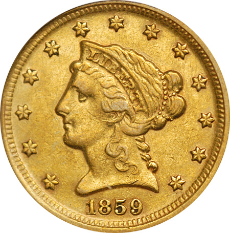 1859-D PCGS AU-55.