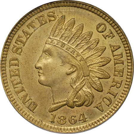 1864 J-355. PCGS MS-64.