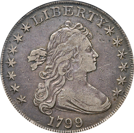 1799 B-5, BB-157, R-2. PCGS VF-35.