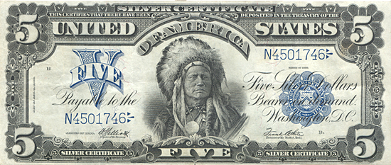 1899 $5.00. XF.