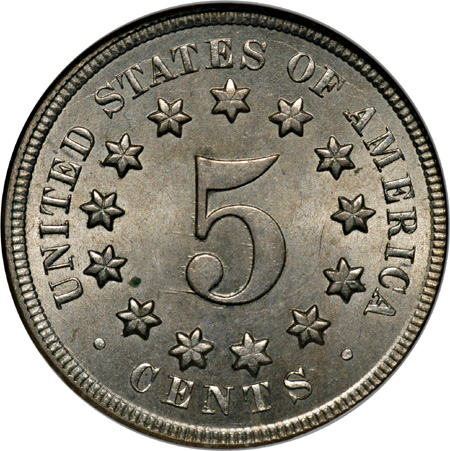 1869 Tall Date NGC MS-64.