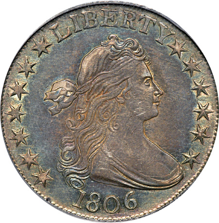 1806 O-109, R-1. Pointed 6, No Stem. PCGS AU-58.