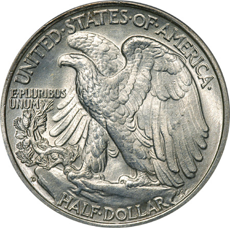 Four Walking Liberty Half Dollars. ICG Certified.