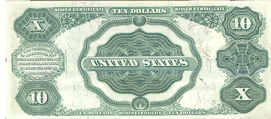 1891 $10.00. CHCU.