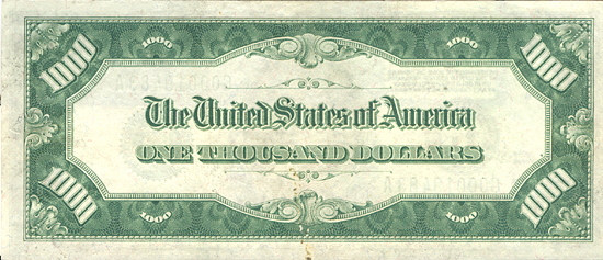 1928 $1,000.00 Chicago. CU.