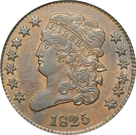 1825 C-2, R-1 PCGS AU-50.