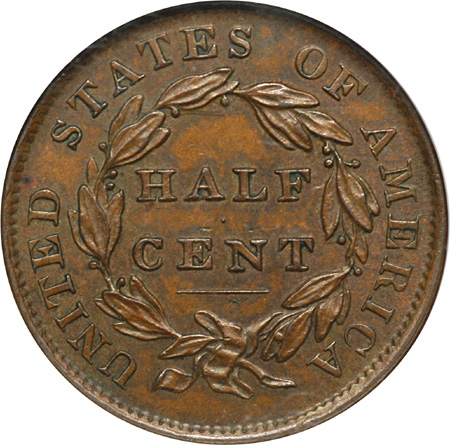 Three Classic Head Half Cents. Brown.