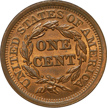 1852 ANACS MS-64 RB.