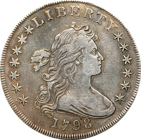 1798 B-22, BB-104, R-4, Point 9 Wide Date. VF-35.