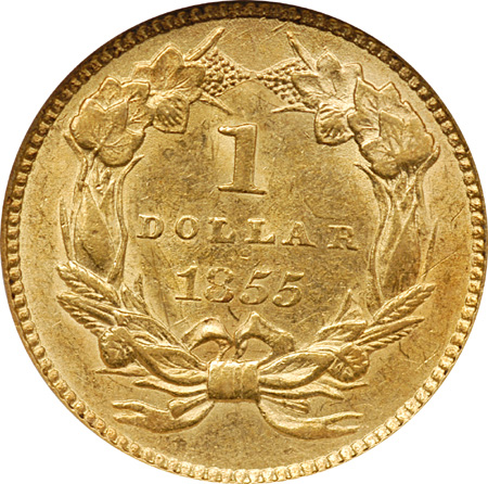 1855 NGC AU-58.