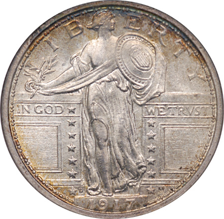 1917-D Type 1. NGC MS-64 FH.