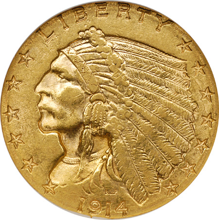 1914-D NGC AU-58.